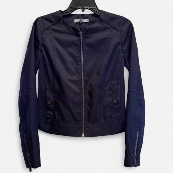 Athleta Women's XS Navy Blue Athleisure Bomber Utility Jacket - Picture 1 of 7